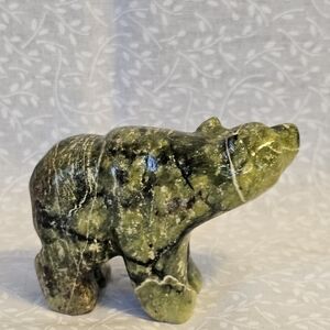 Serpentine Crystal Bear Figurine